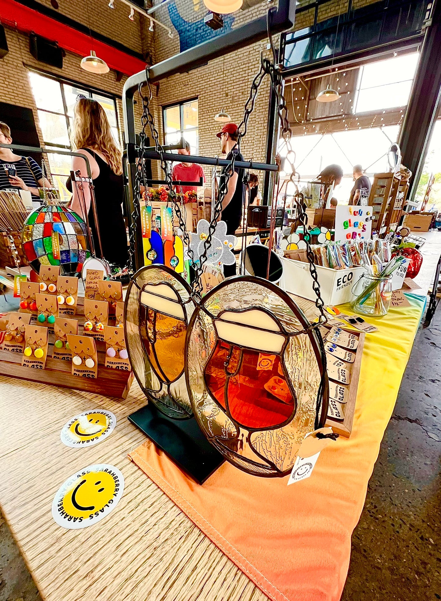 Stained Glass Beer Panel ~ 6" x 9"