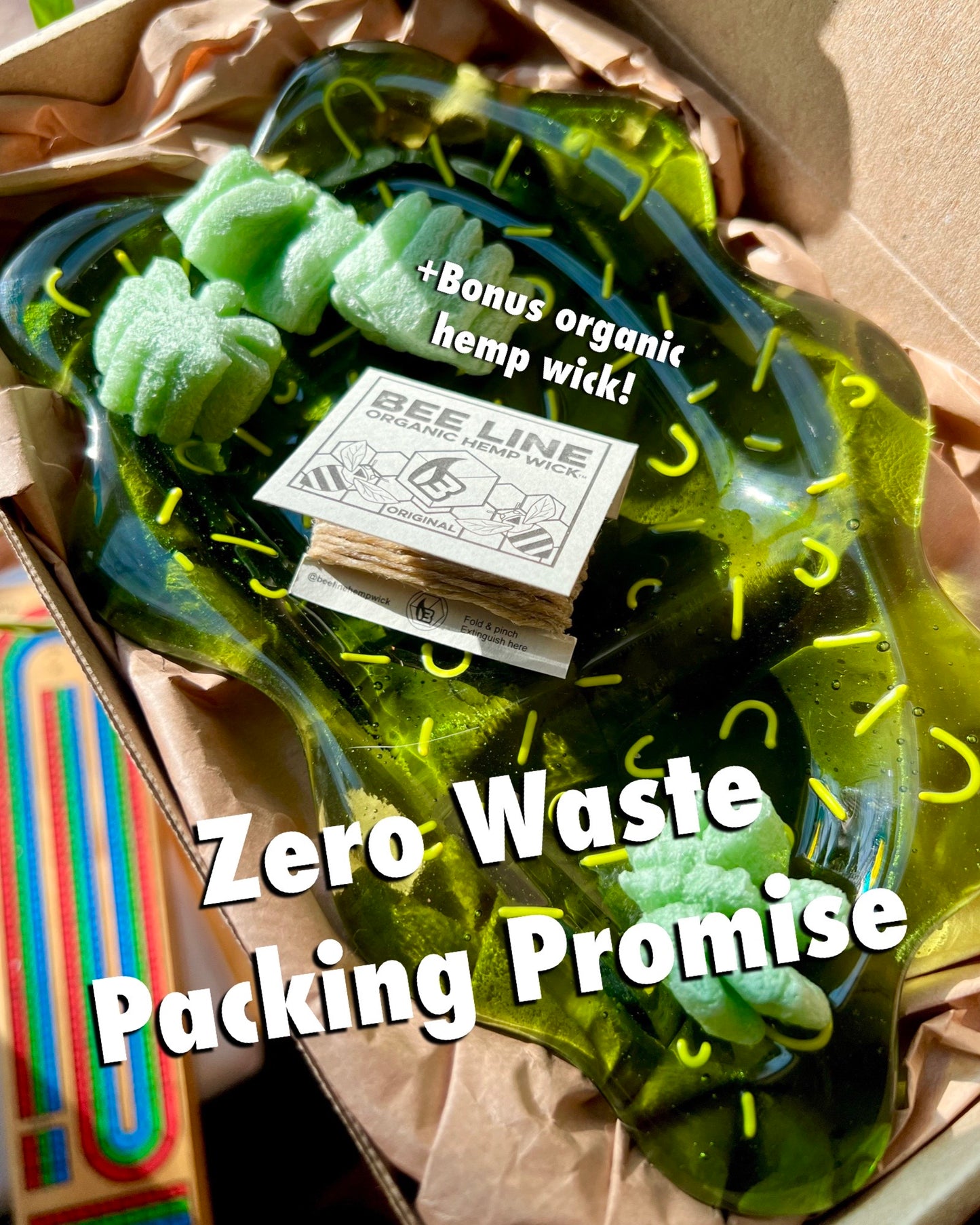 Fused Glass Rolling Tray 006 Wavy Party