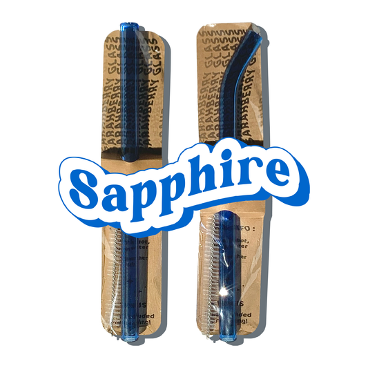 Sapphire Glass Drinking Straw