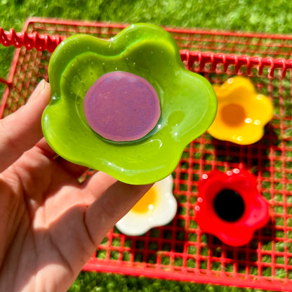 Fused Glass Flower Tray