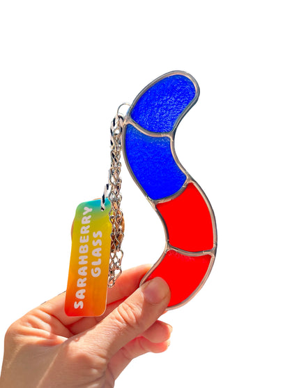 Stained Glass Worm Suncatcher