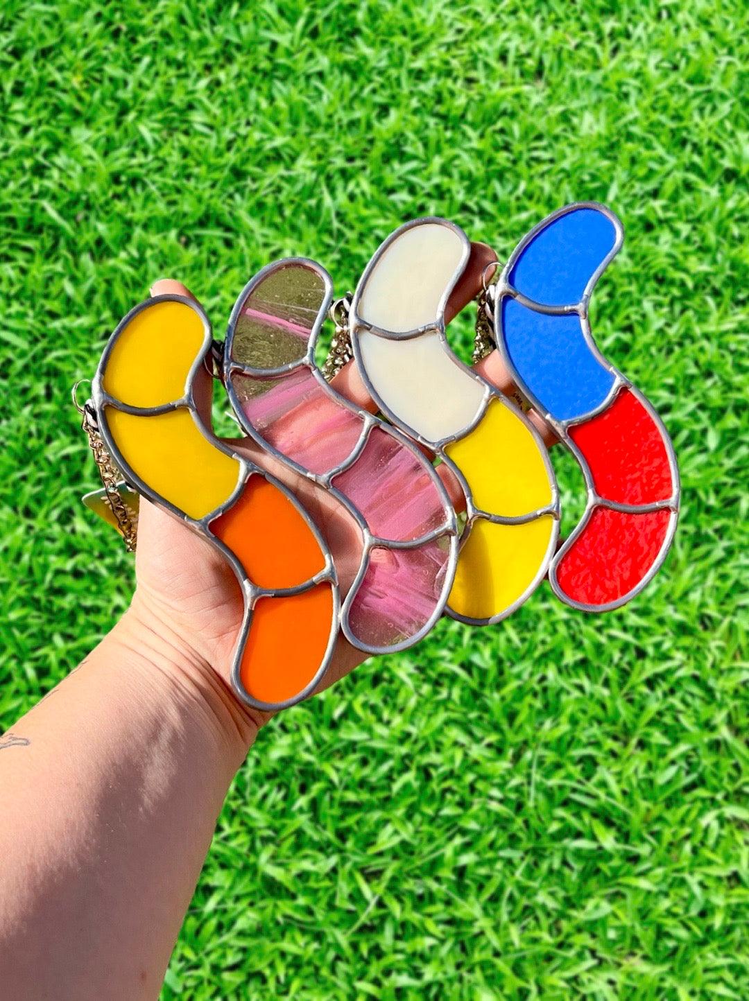 Stained Glass Worm Suncatcher