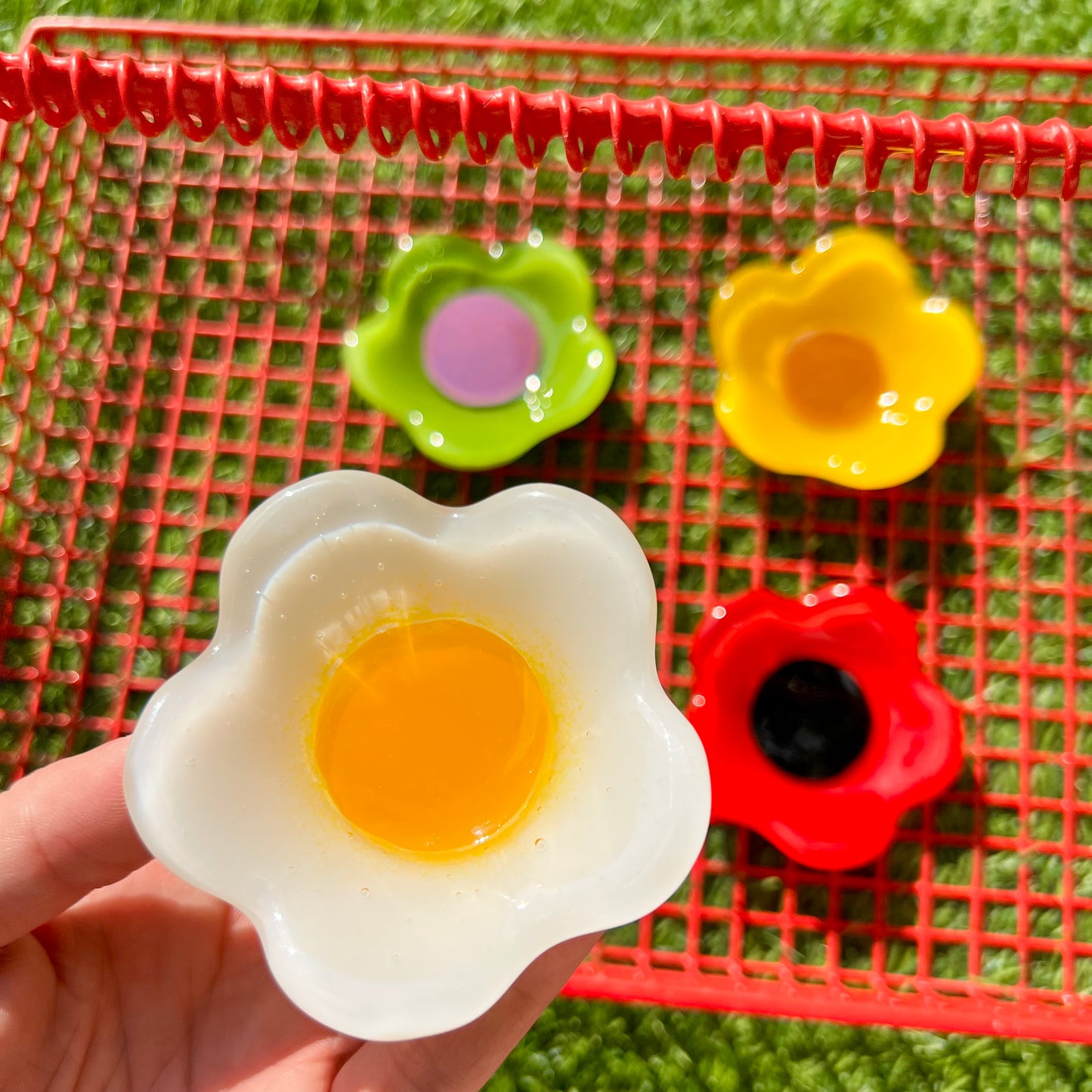 Fused Glass Flower Tray