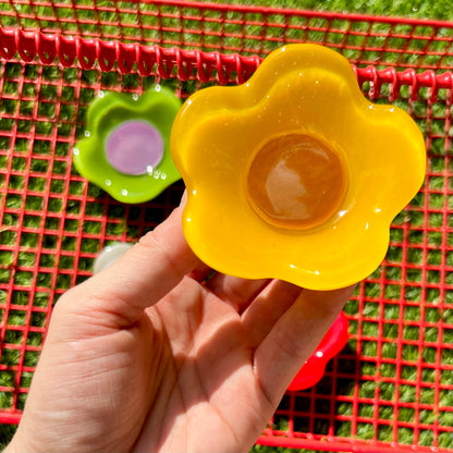 Fused Glass Flower Tray