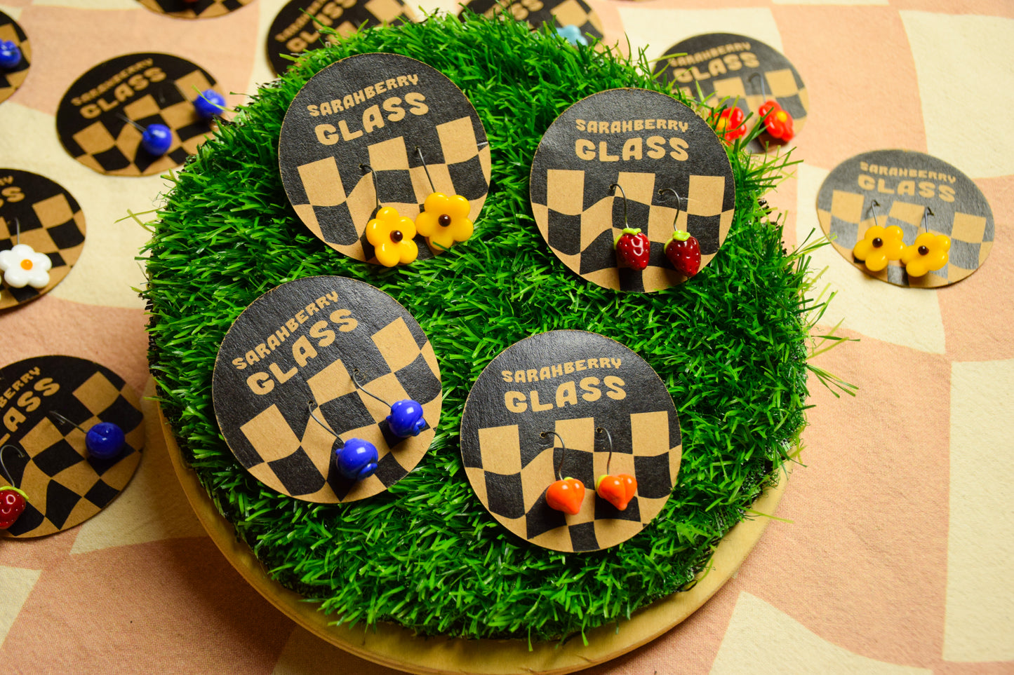 Dangly Glass Earrings