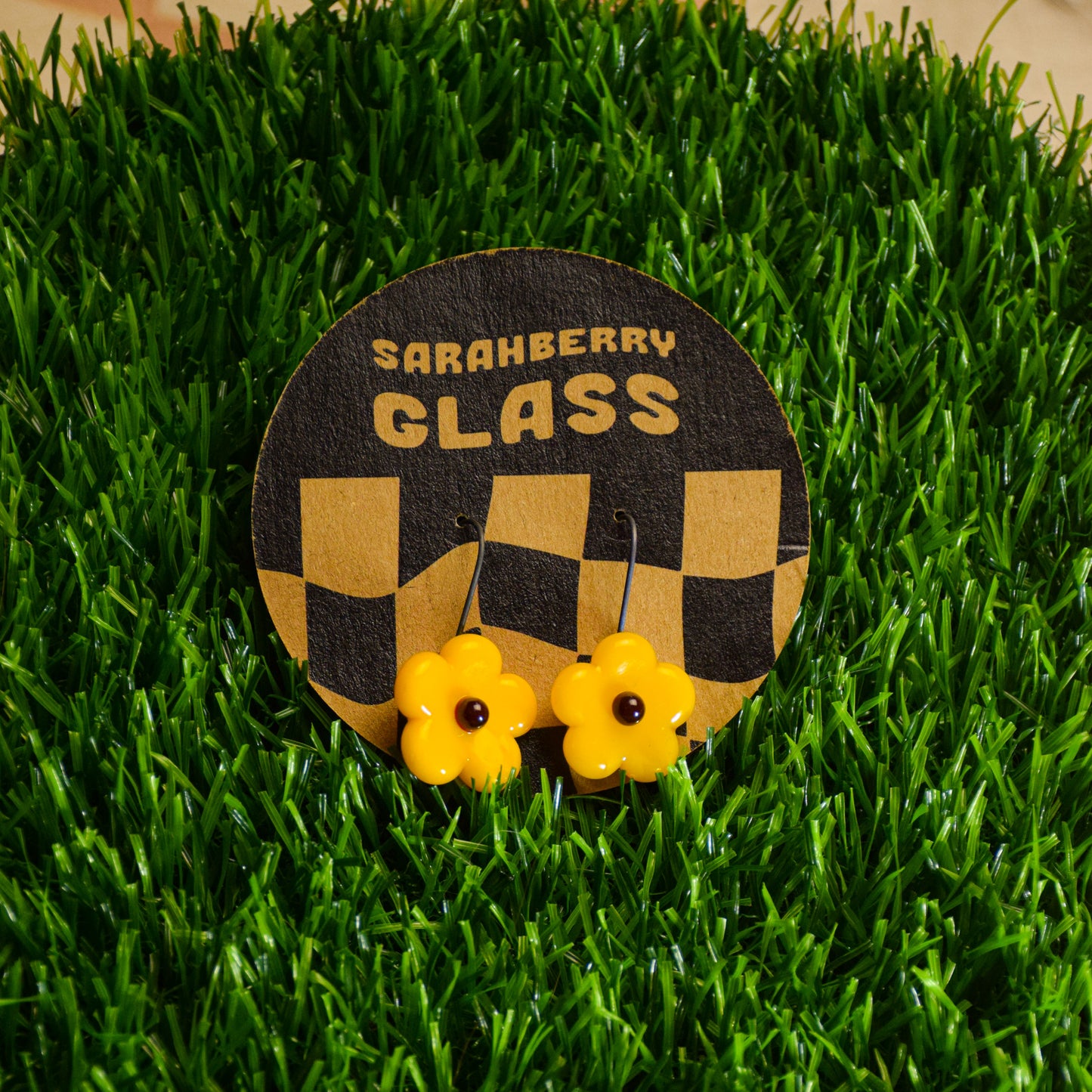 Dangly Glass Earrings