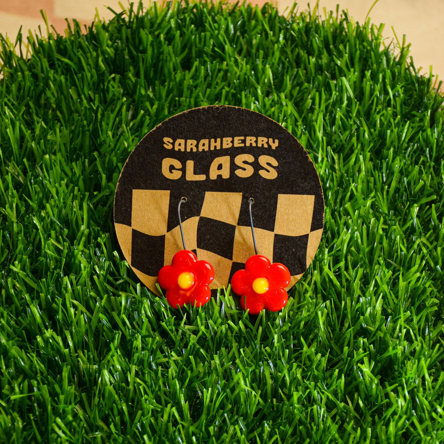 Dangly Glass Earrings