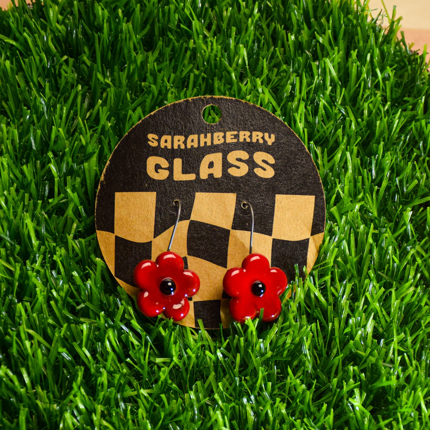 Dangly Glass Earrings