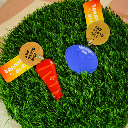 Fused Glass Silly Ornaments