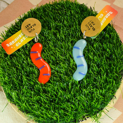 Fused Glass Silly Ornaments